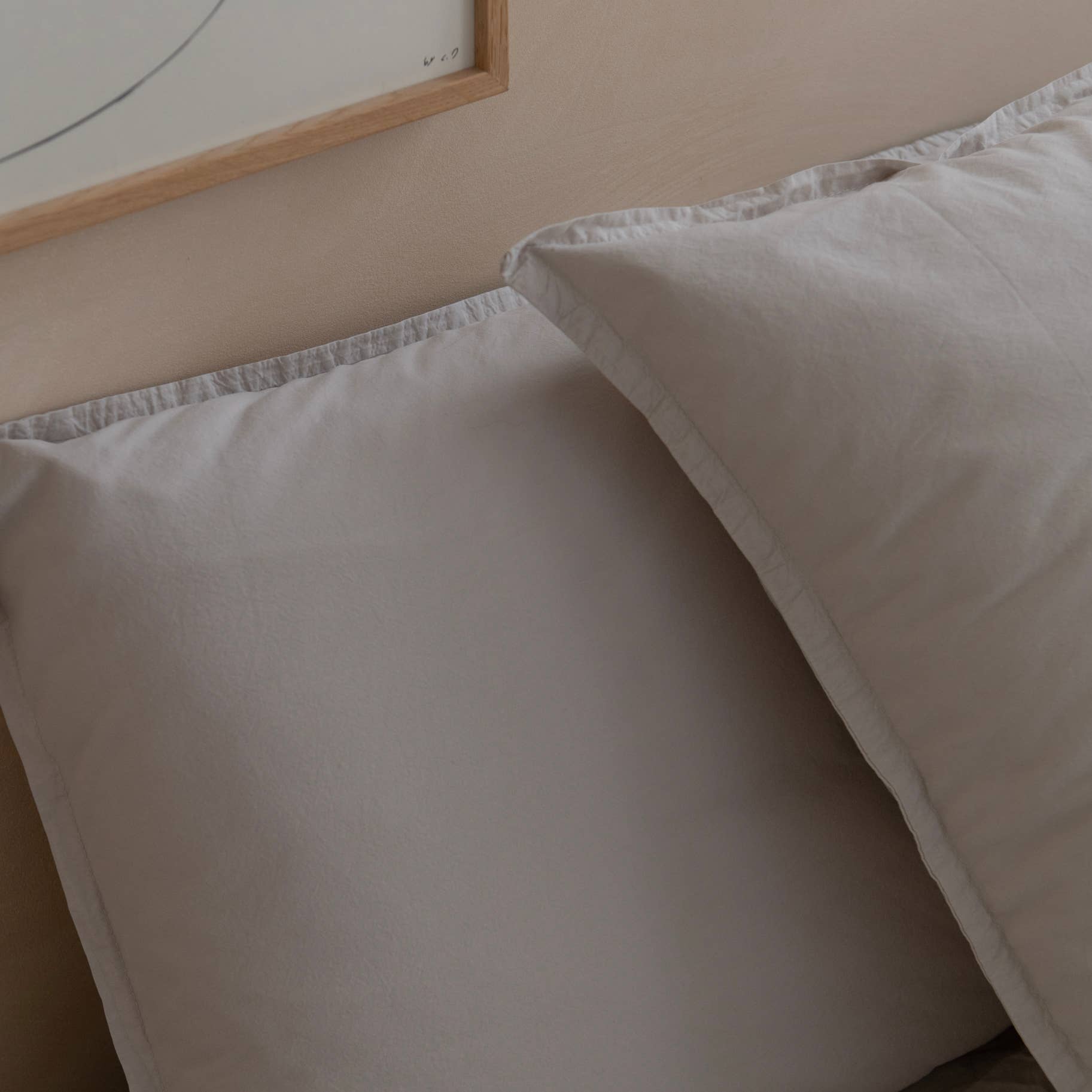 Taie d’oreiller OONA en percale de coton lavé