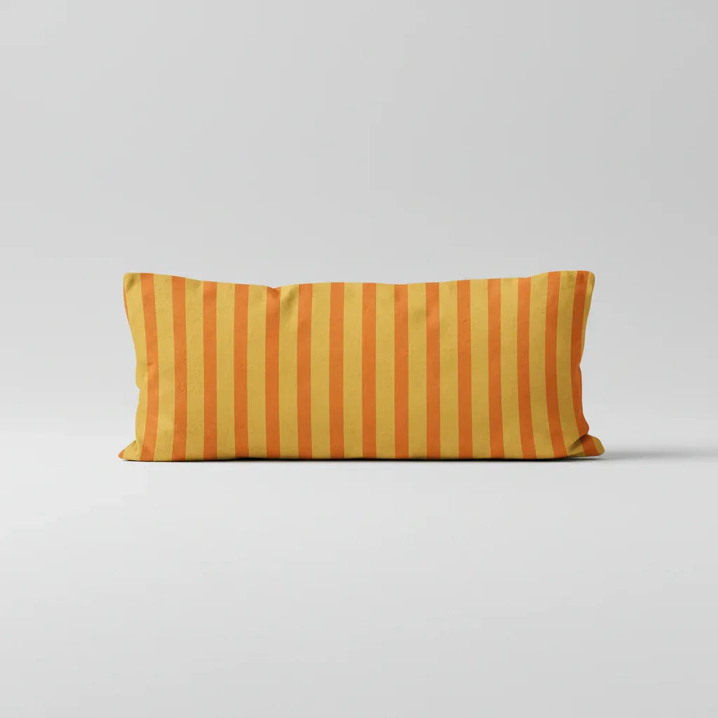 Coussin rayé en coton