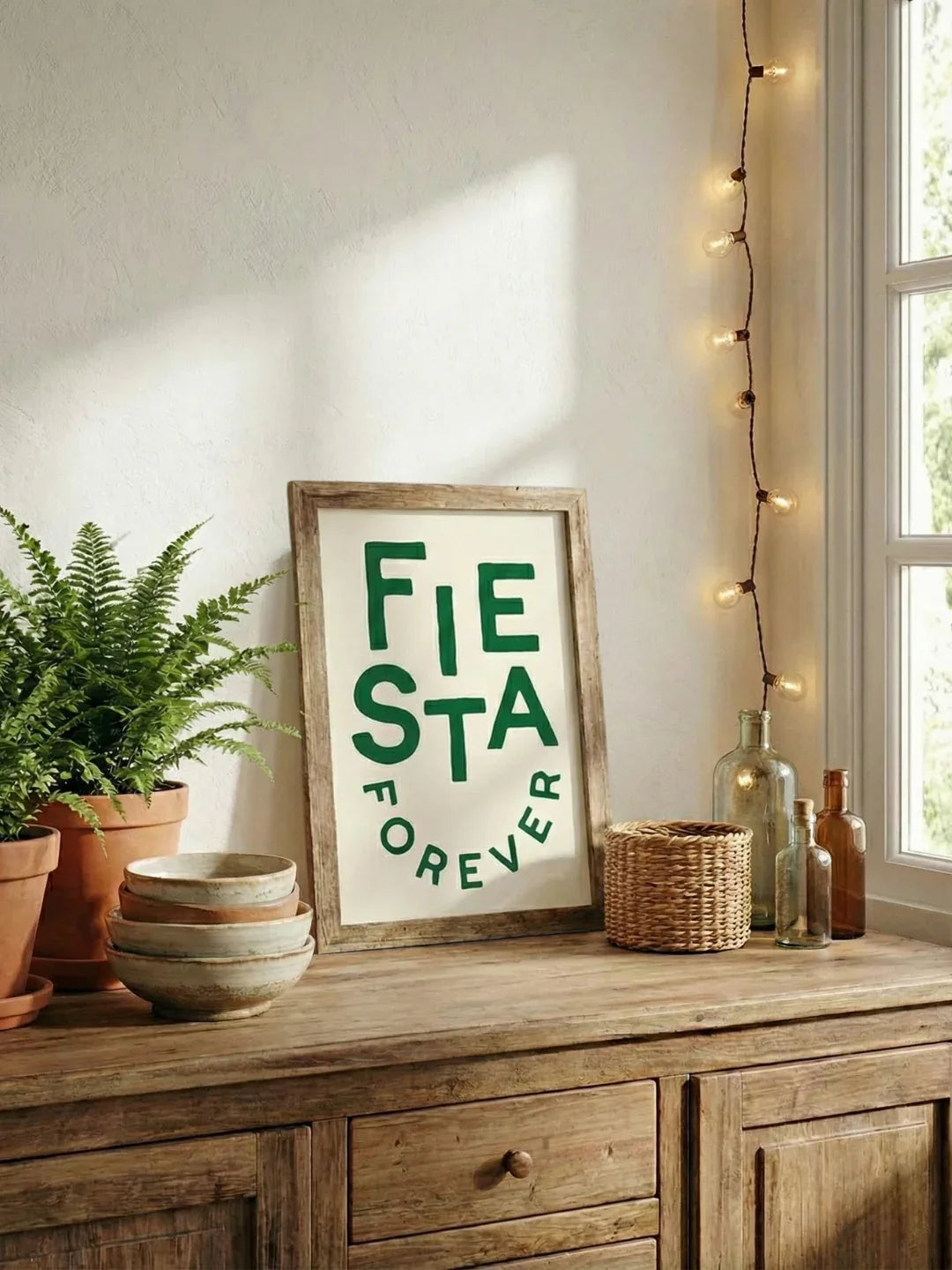 Affiche Fiesta forever posée encadrée