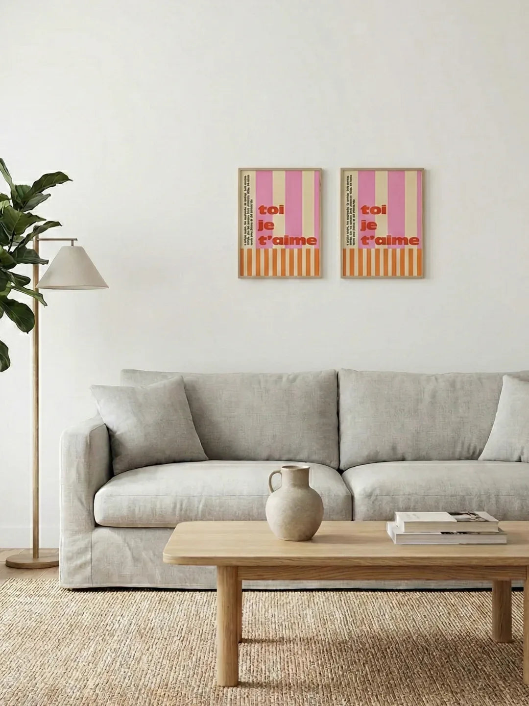 Affiche Toi je t'aime, amour, au mur