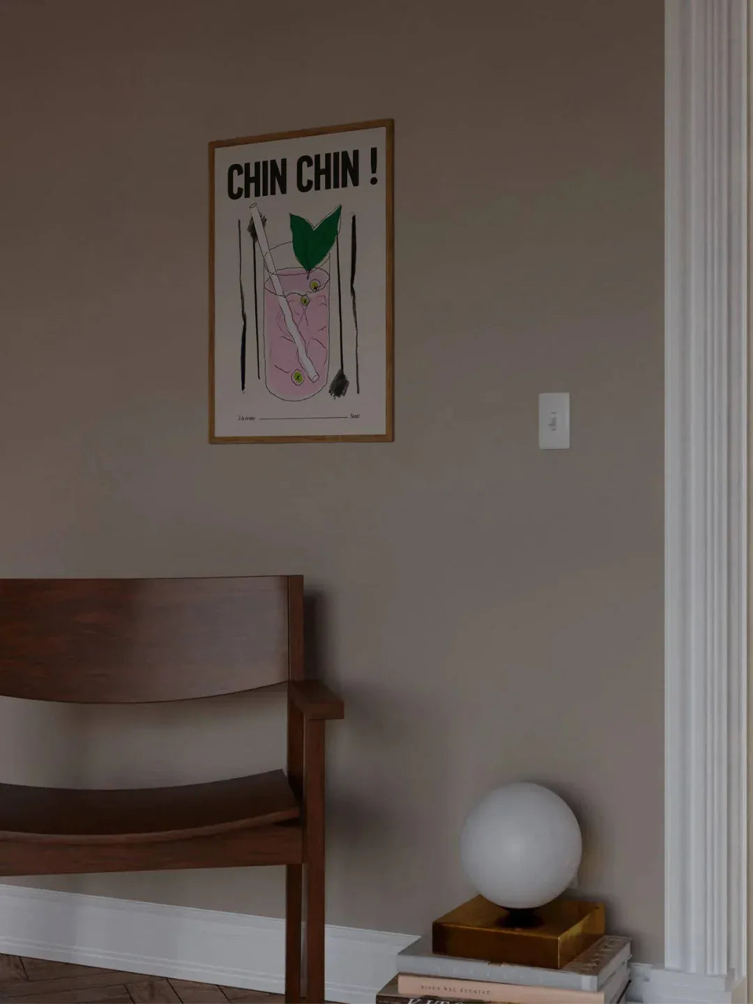 Affiche Chin chin apéritif au mur