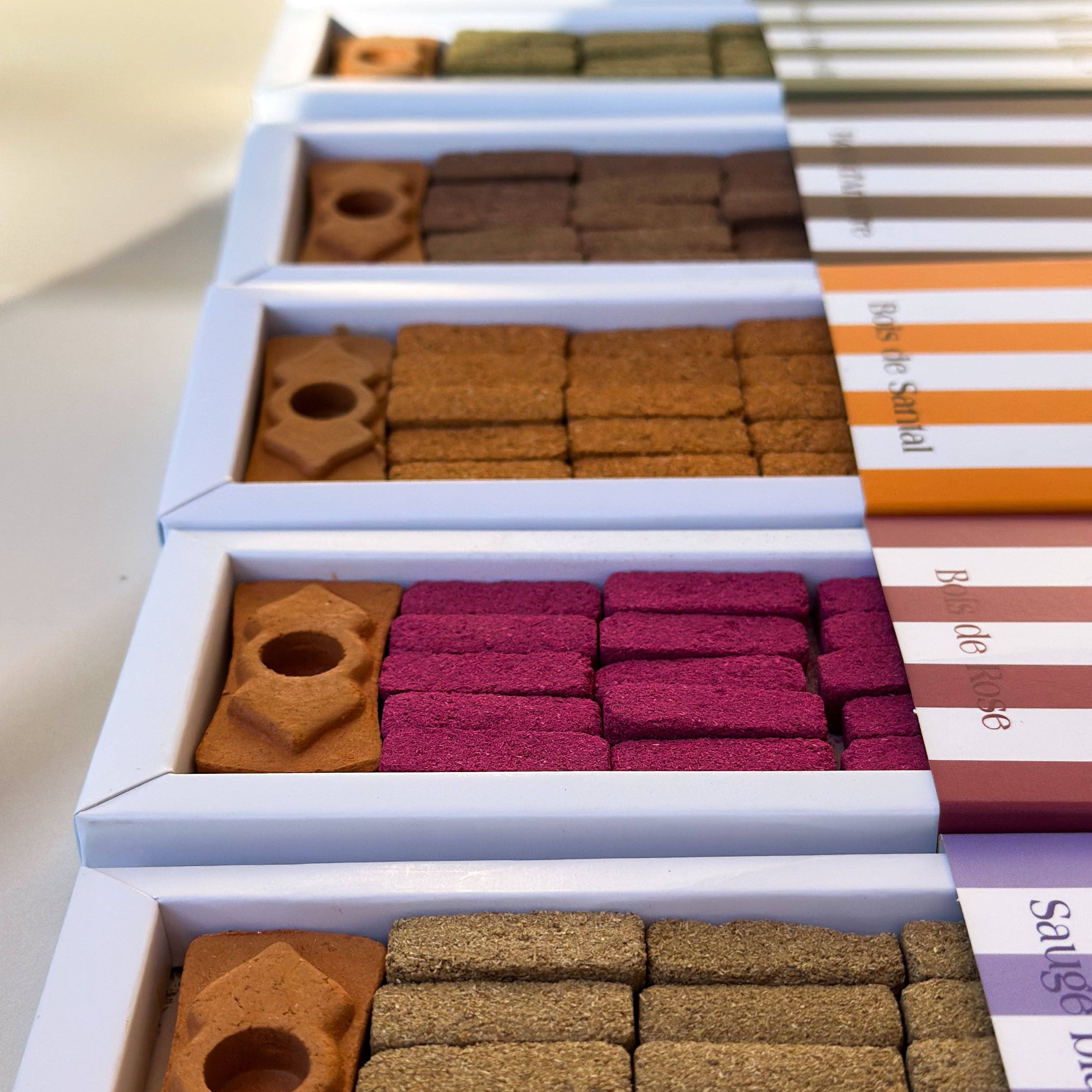 Briques d’encens naturel & brûleur