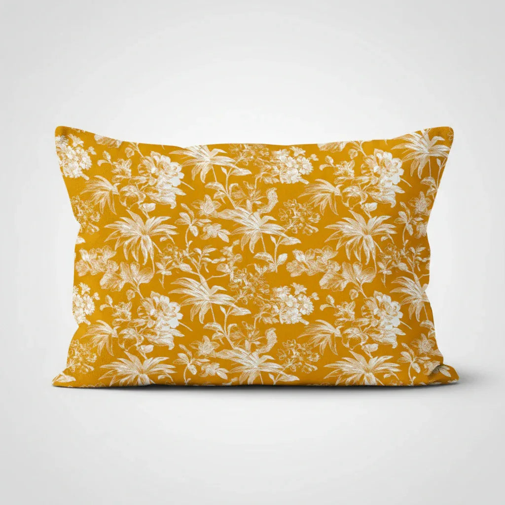 Coussin floral en coton