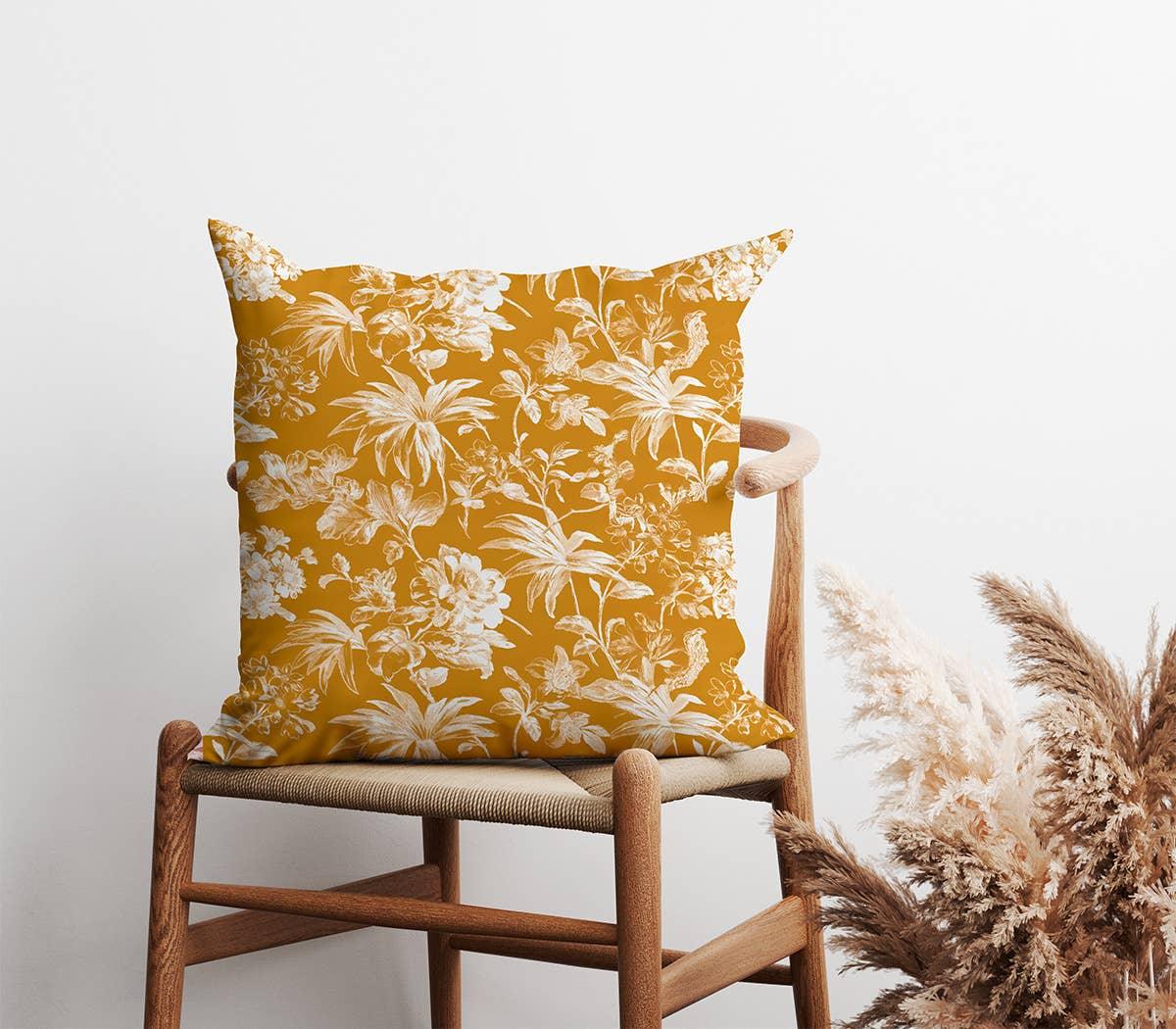 Coussin floral en coton