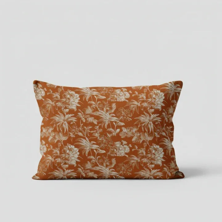Coussin floral en coton