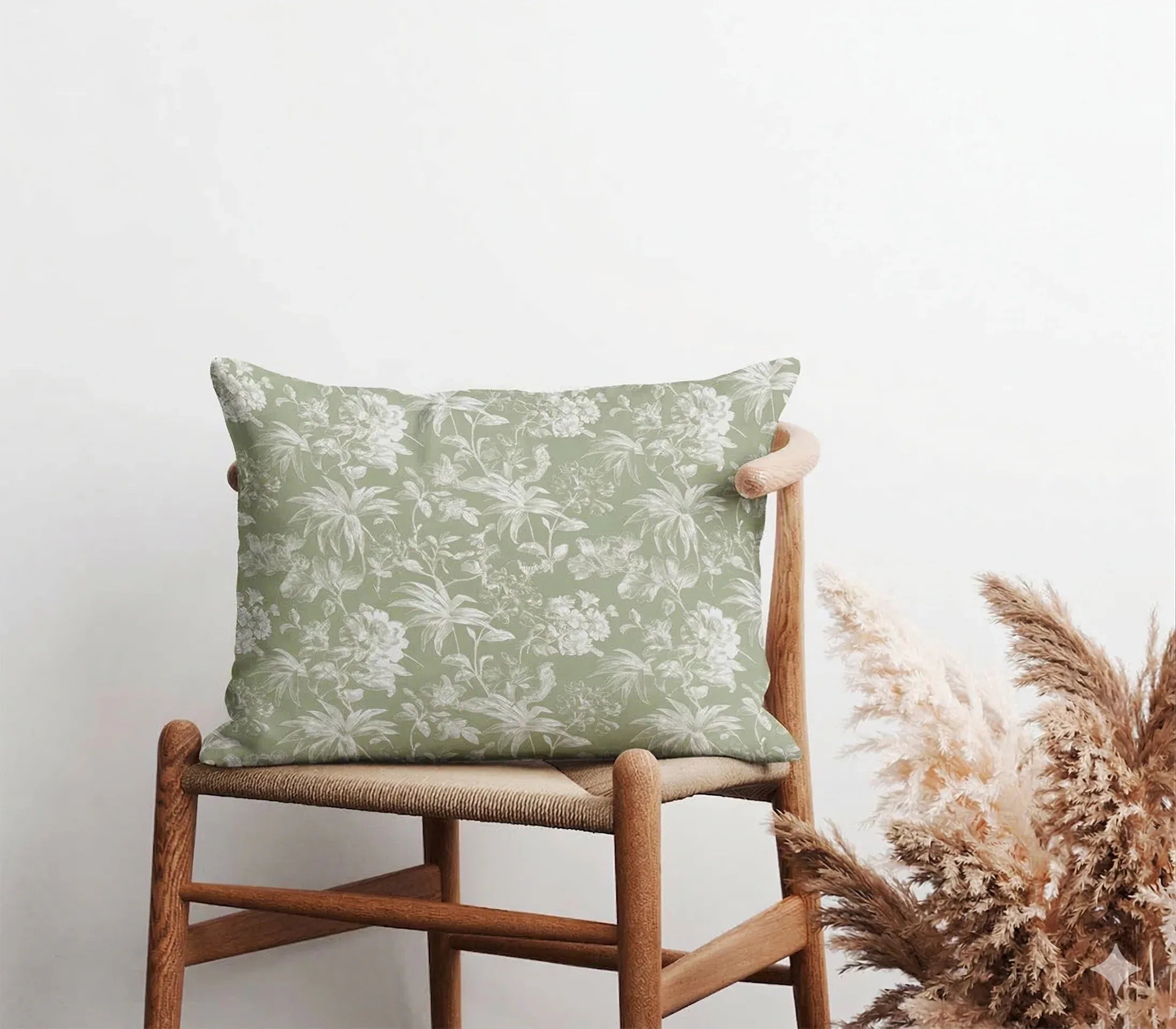 Coussin floral en coton