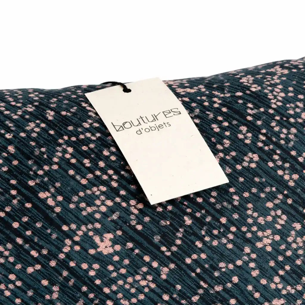 Coussin Herbaé 30x50 en tissu jacquard réversible, vue de face