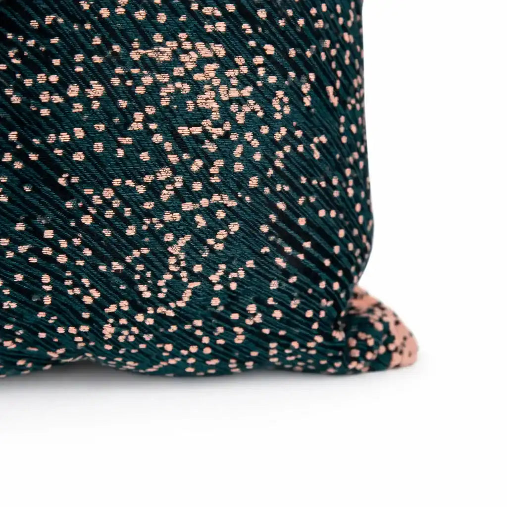 Coussin Herbaé 30x50 en tissu jacquard réversible, détail du motif