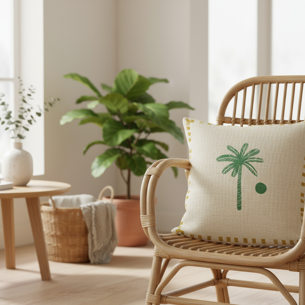 Coussin décoratif Palmier - 40x40 cm