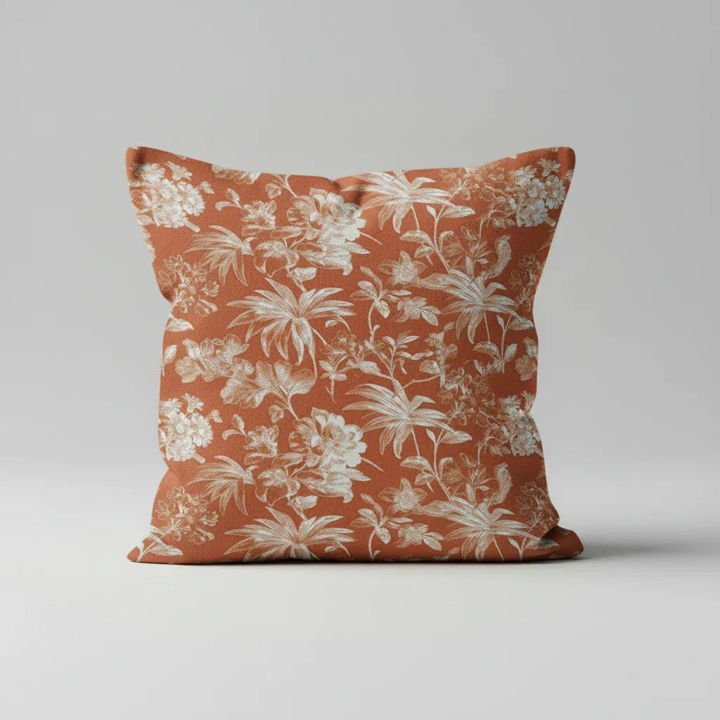 Coussin floral en coton