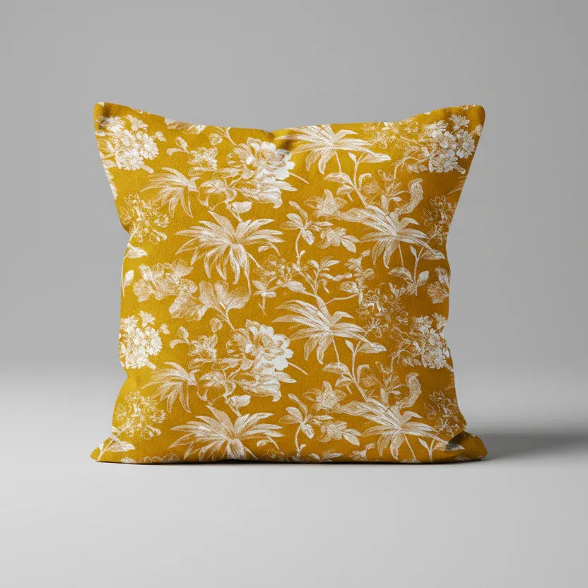 Coussin floral en coton