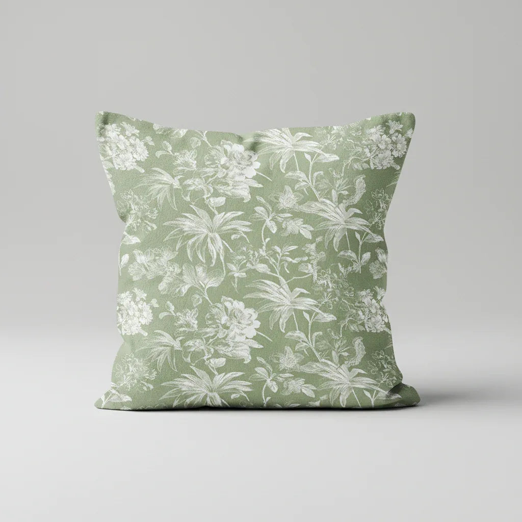 Coussin floral en coton