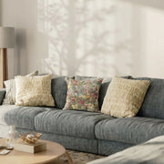 Coussin floral réversible en coton