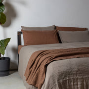 Housse de couette LUX en satin de lin et coton