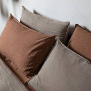 Taie d'oreiller LUX en satin de lin et coton