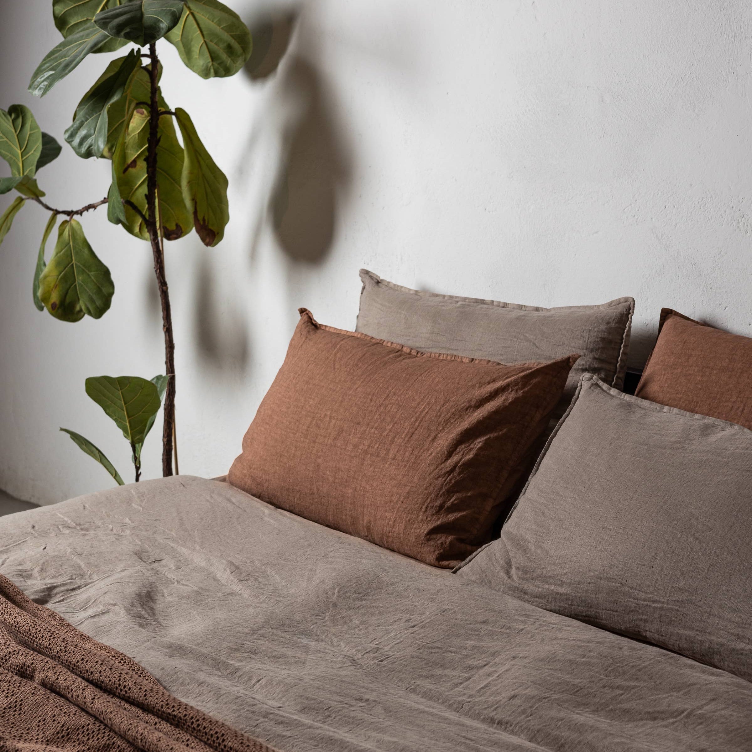 Housse de couette LUX en satin de lin et coton