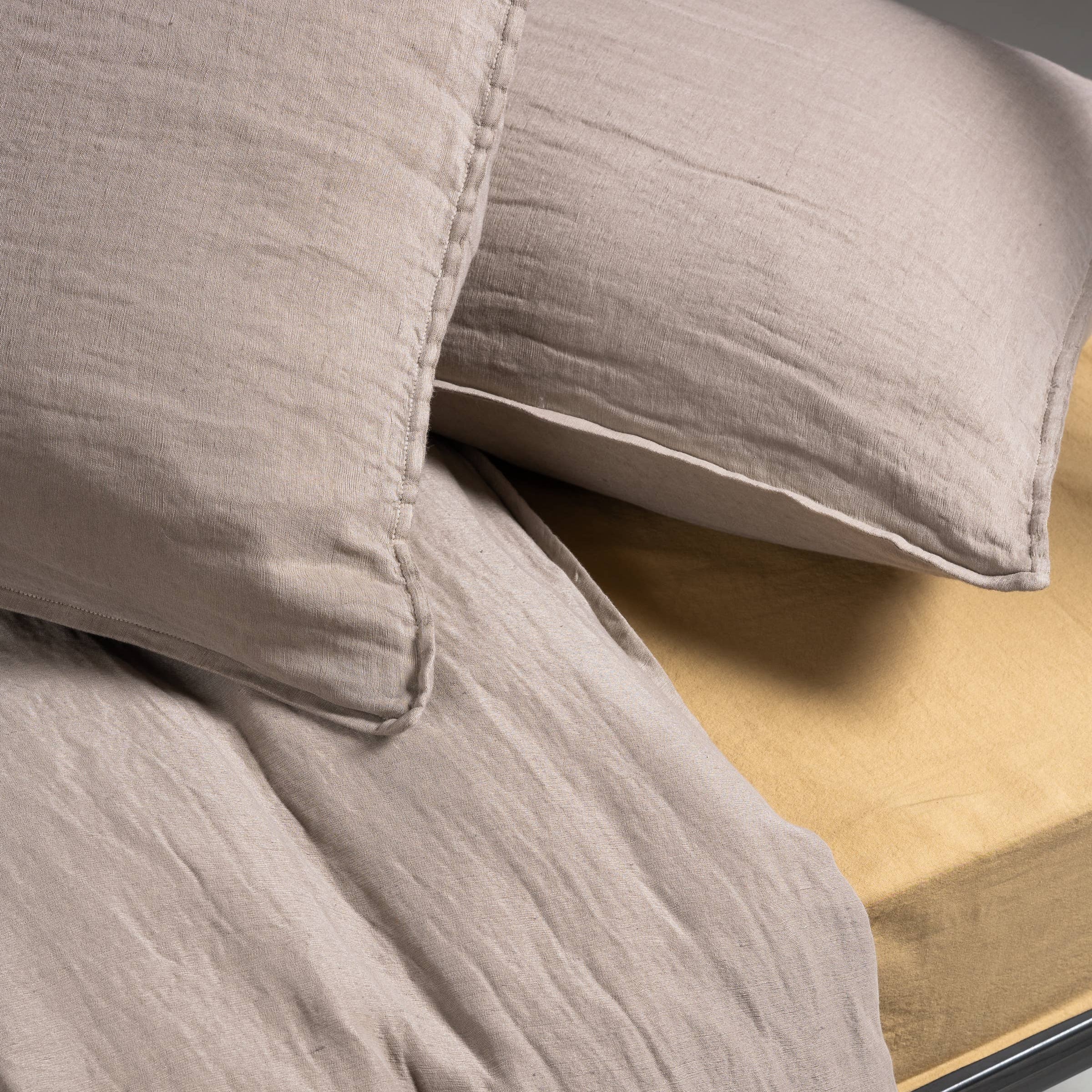 Housse de couette LUX en satin de lin et coton