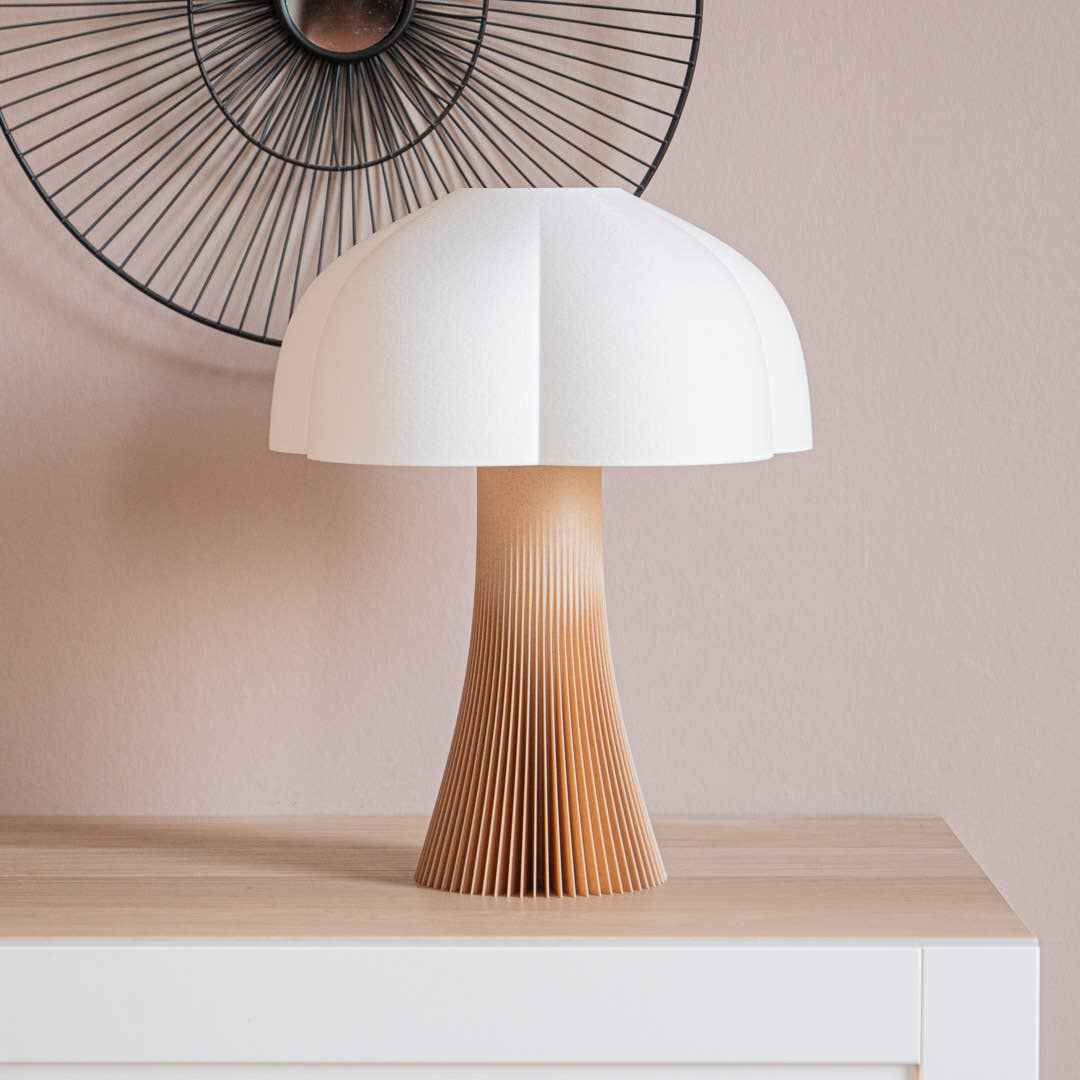 Lampe de chevet Arborescence, coloris beige