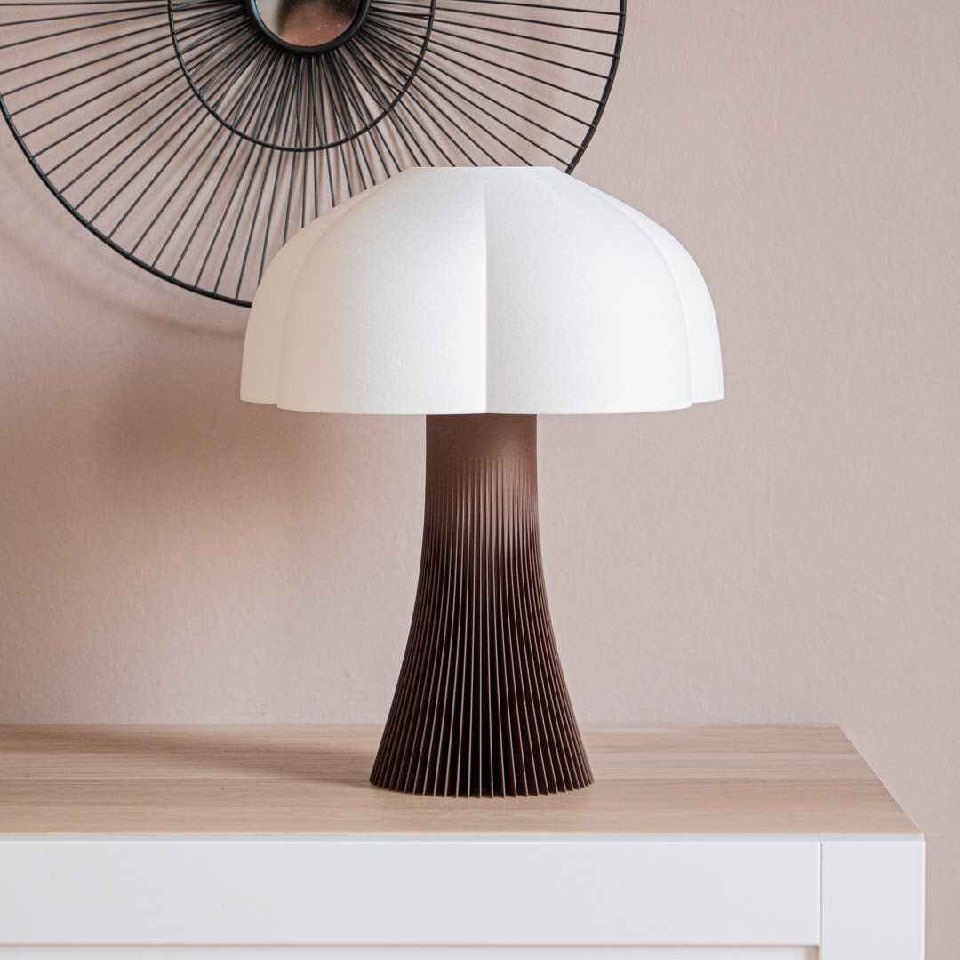 Lampe de chevet Arborescence, coloris marron