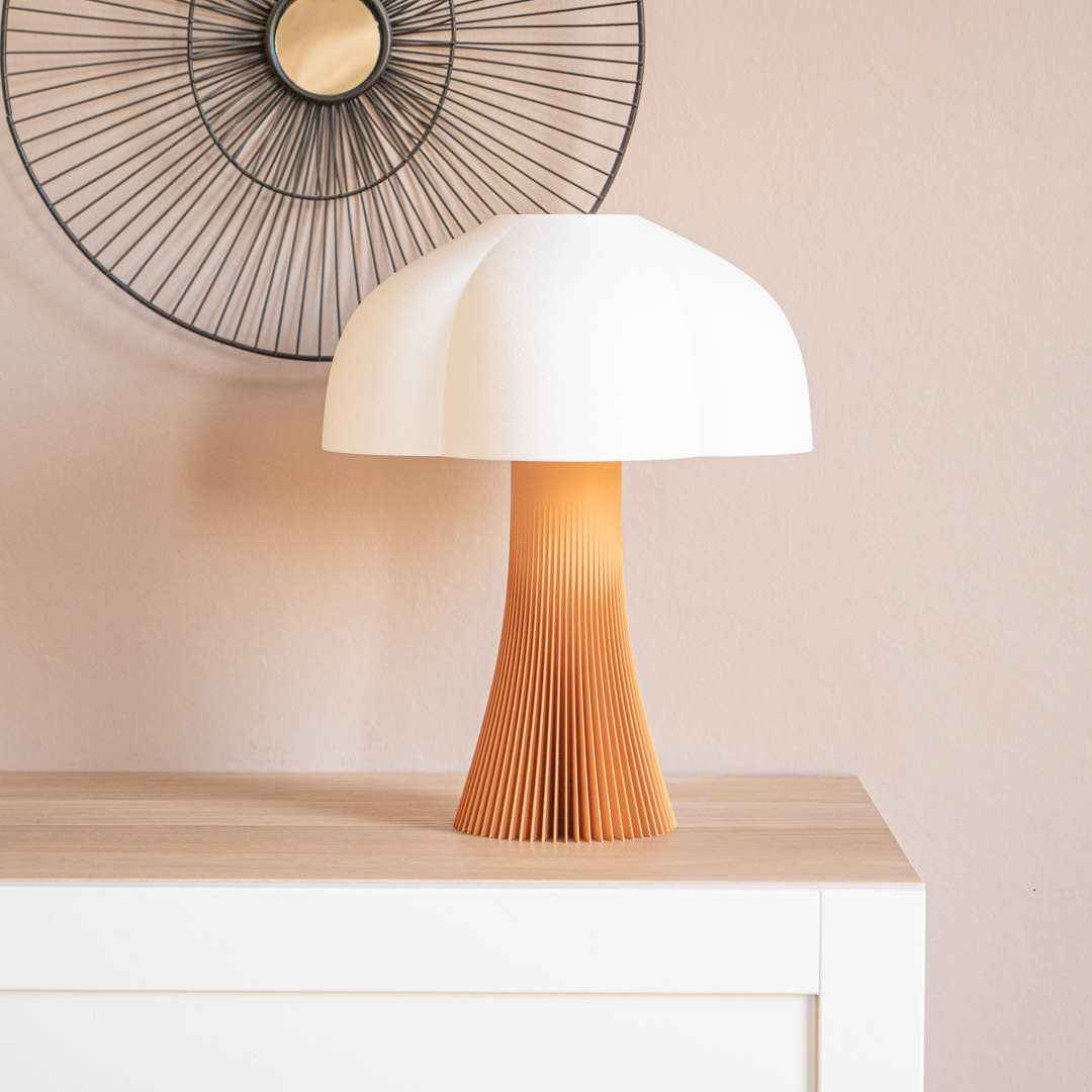 Lampe de chevet Arborescence, coloris orange