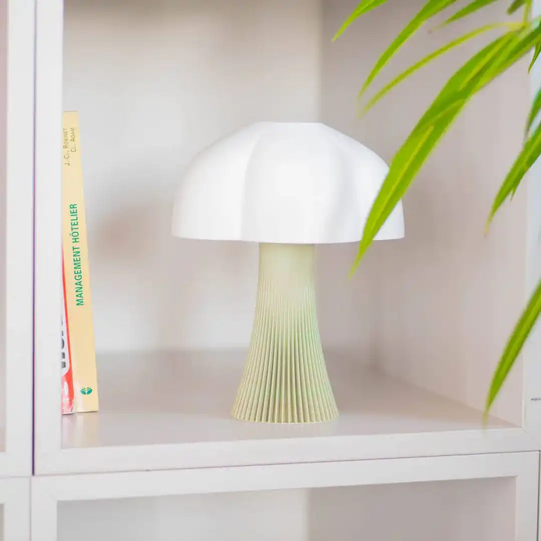 Lampe de chevet Arborescence vert pastel, en ambiance