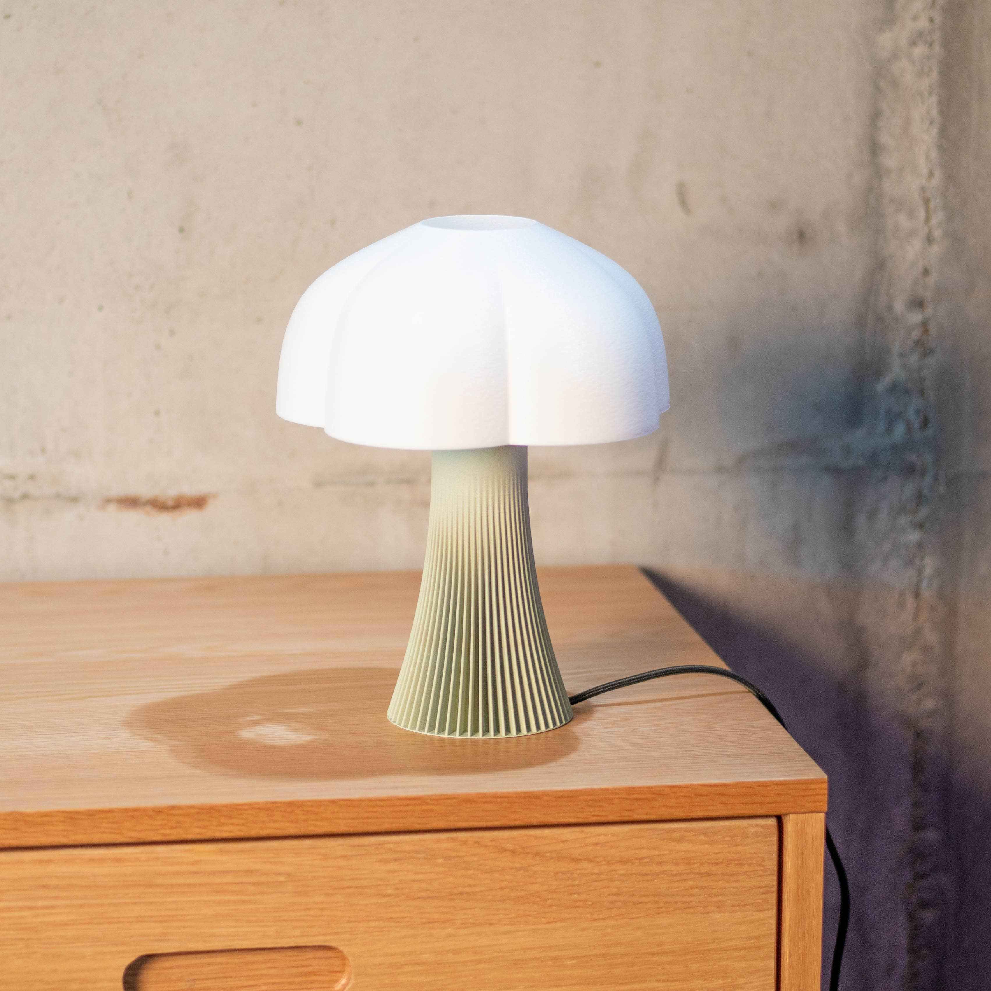 Lampe de chevet Arborescence, coloris vert pastel