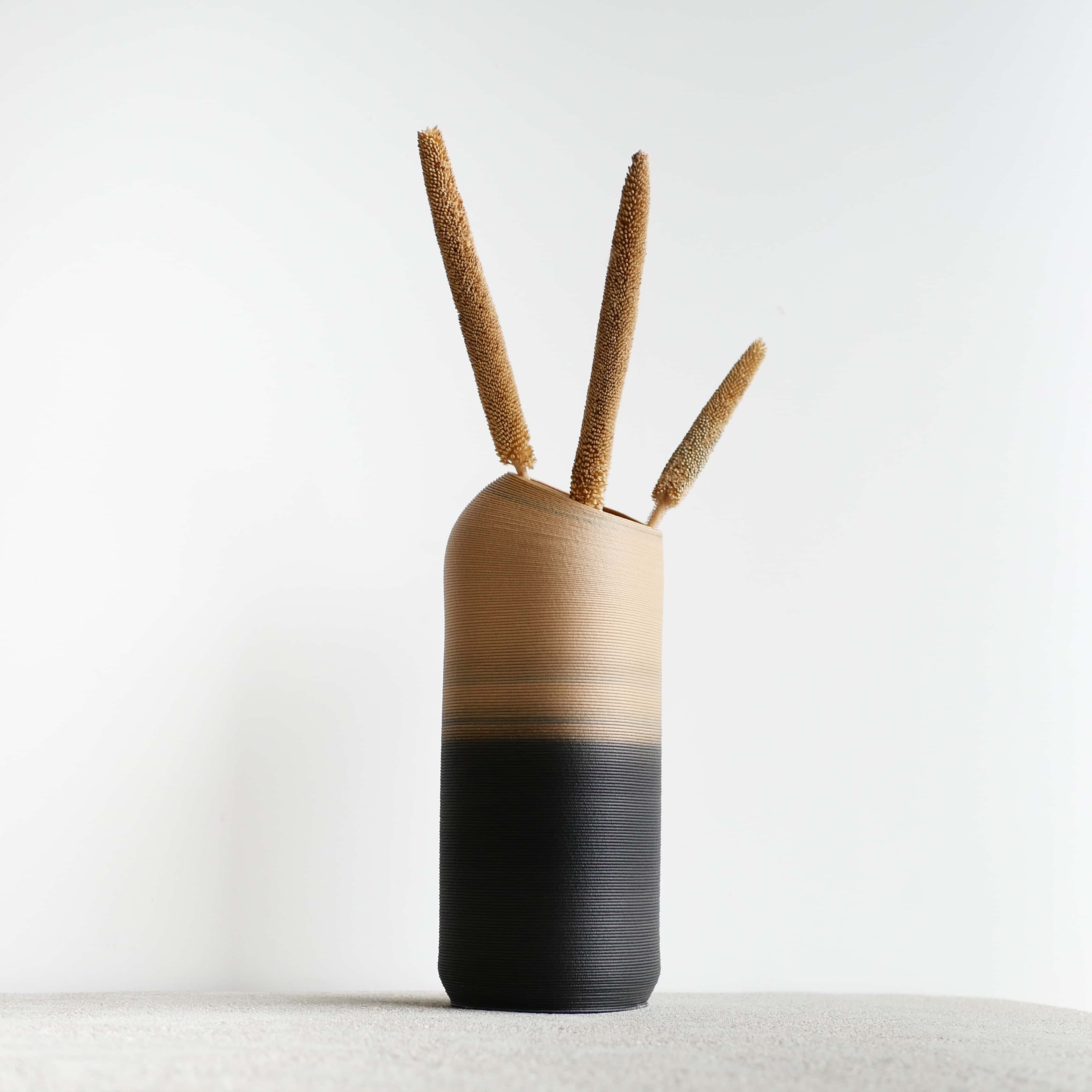 Vase DUNE en bois recyclé naturel