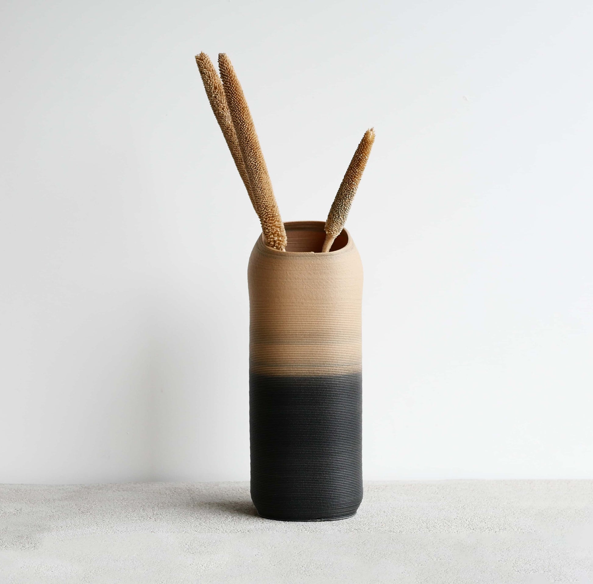 Vase DUNE en bois recyclé, coloris naturel