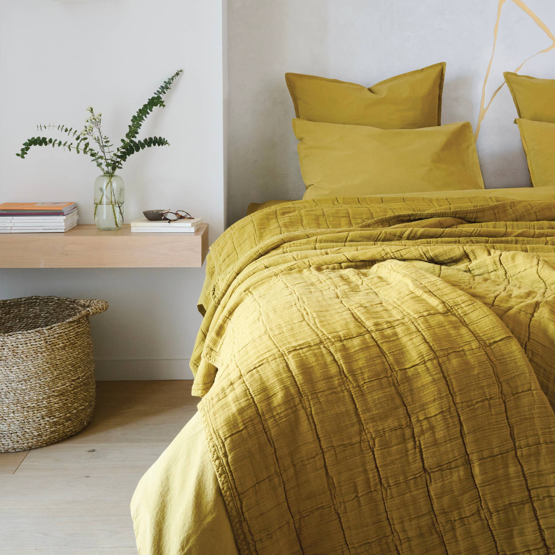 Housse de couette OONA en percale de coton lavé