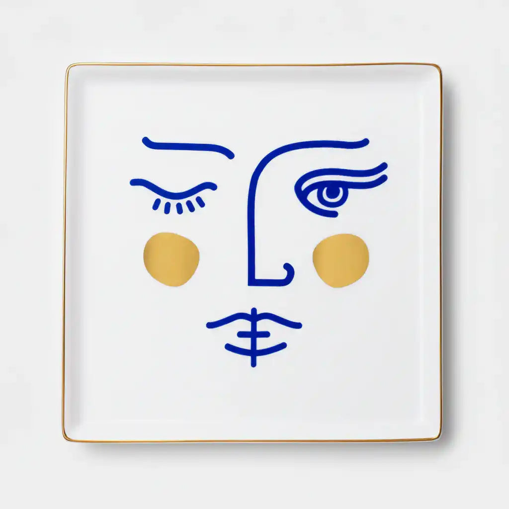 Plateau en céramique déesse Janus