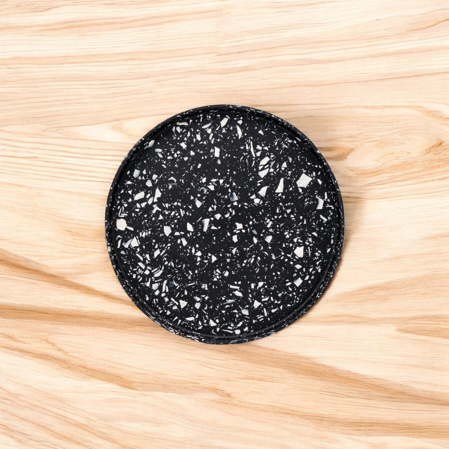 Plateau terrazzo noir & blanc