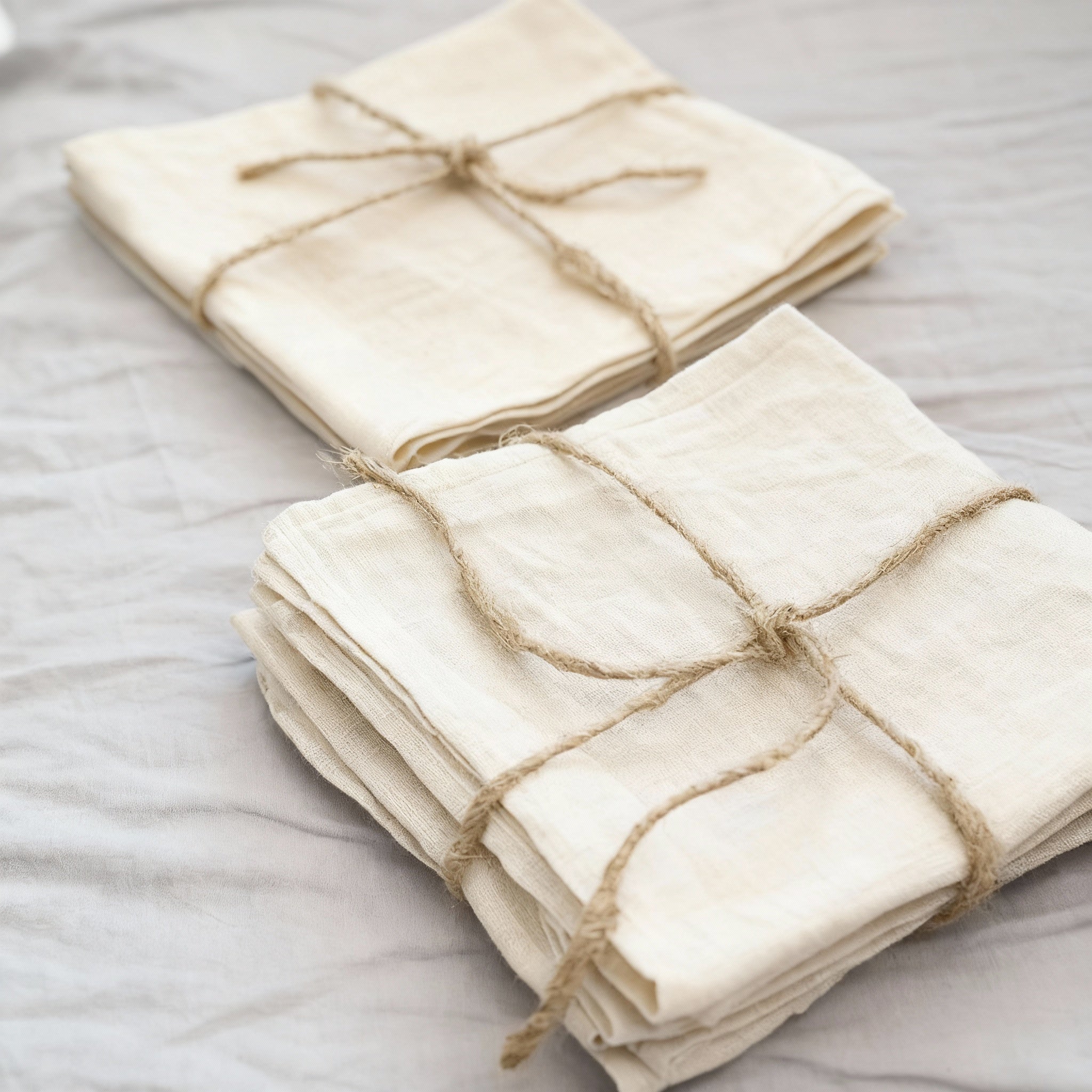 Serviette en lin lavé tissée – 40x40 cm