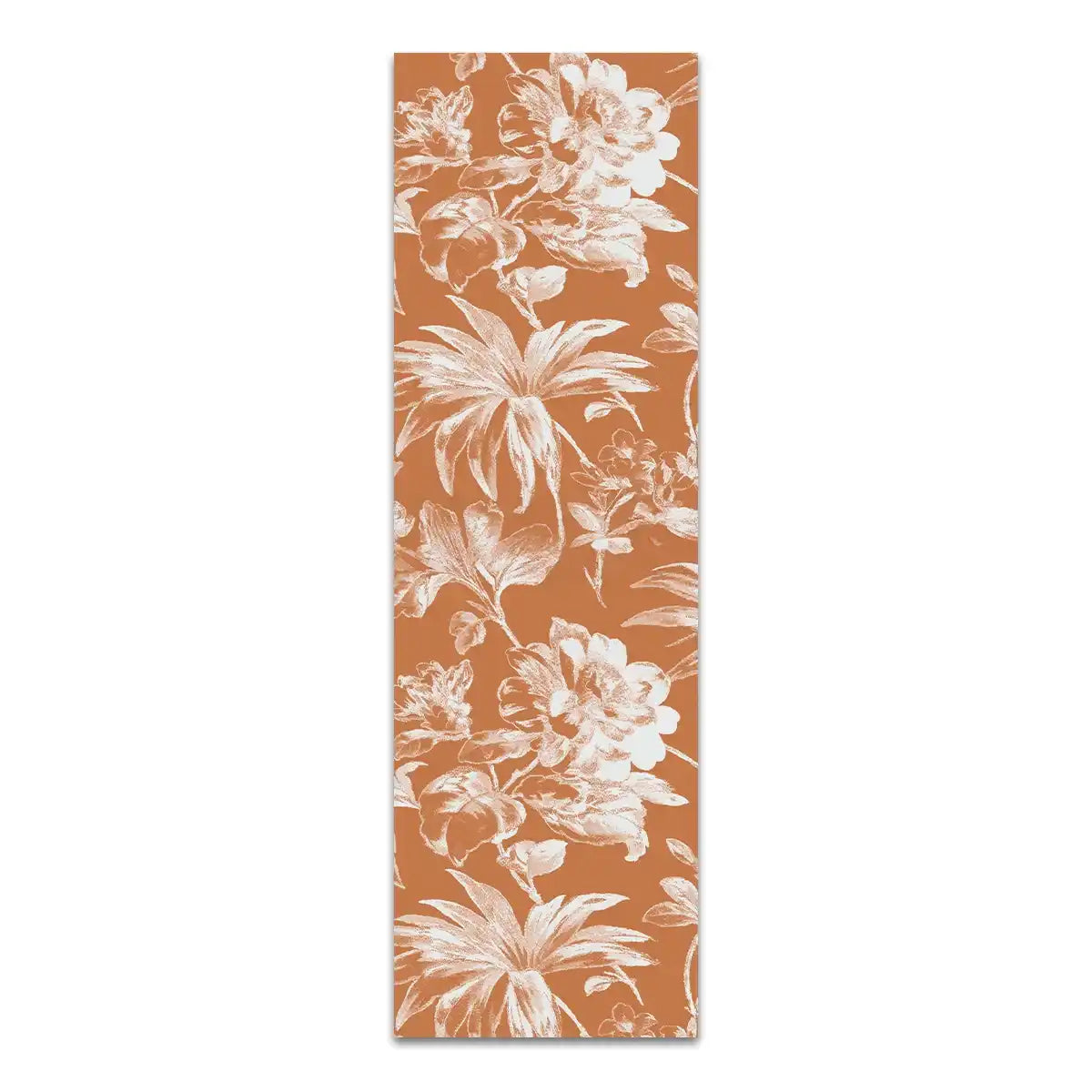 Toile de chilienne florale coloris terracotta, détail du motif