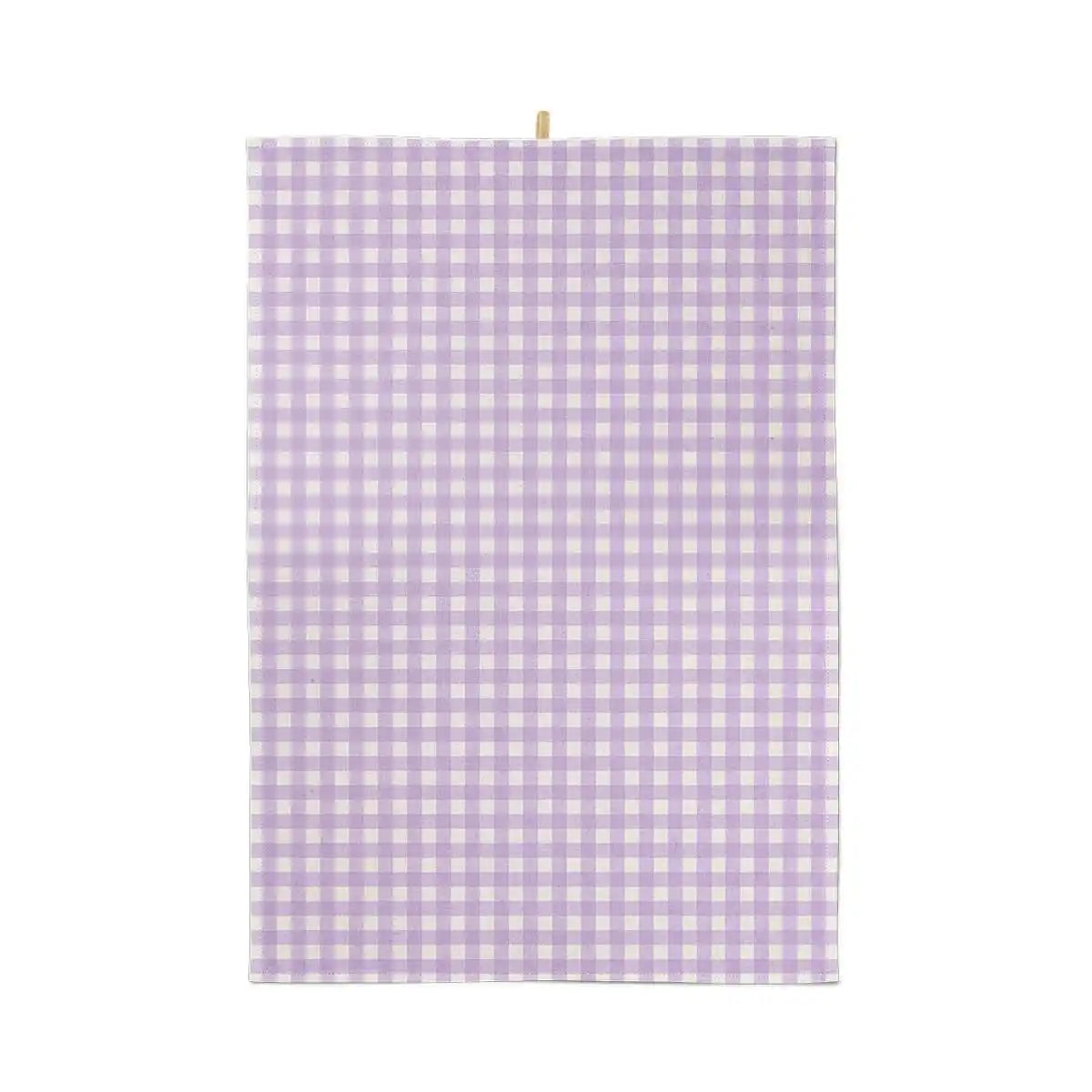 Torchon en vichy coton, coloris lilas