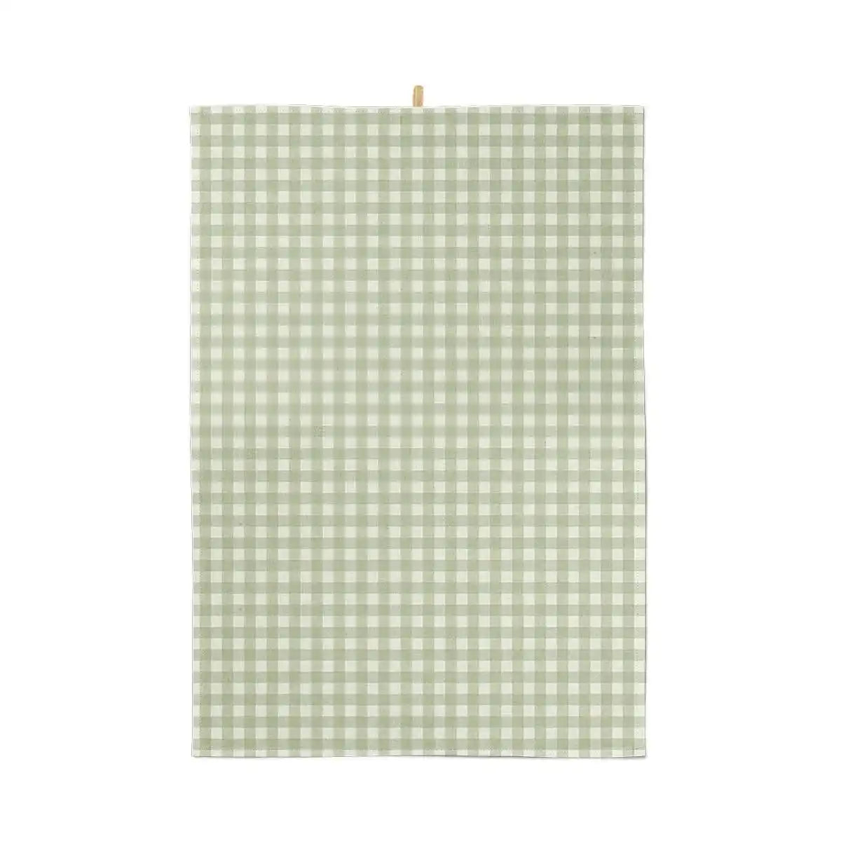 Torchon en vichy coton, coloris vert