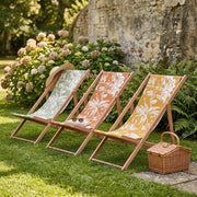 Chiliennes florales transat vintage, plusieurs coloris en situation