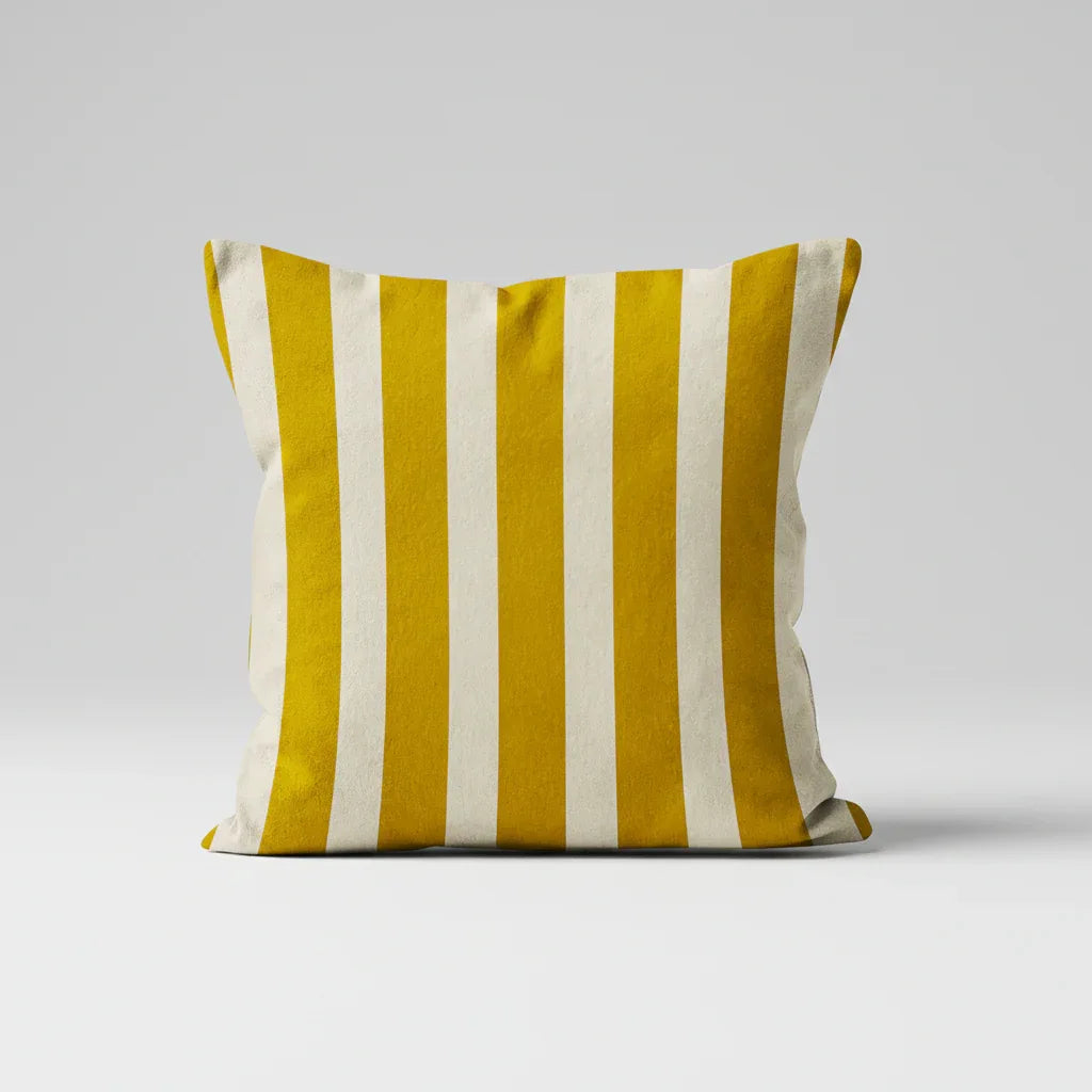 Coussin rayé en coton