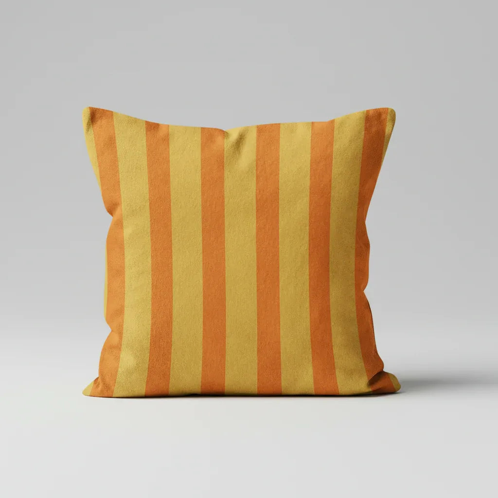 Coussin rayé en coton