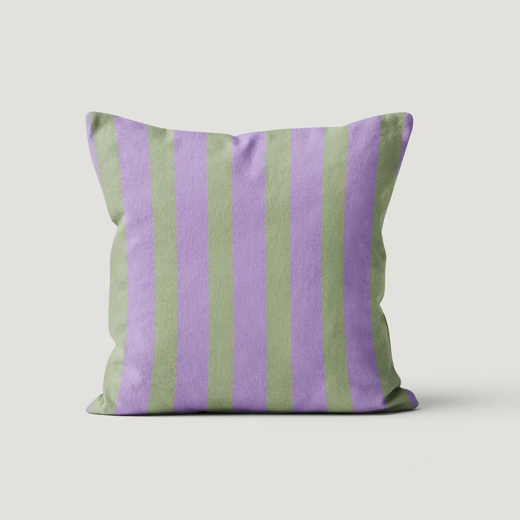 Coussin rayé en coton