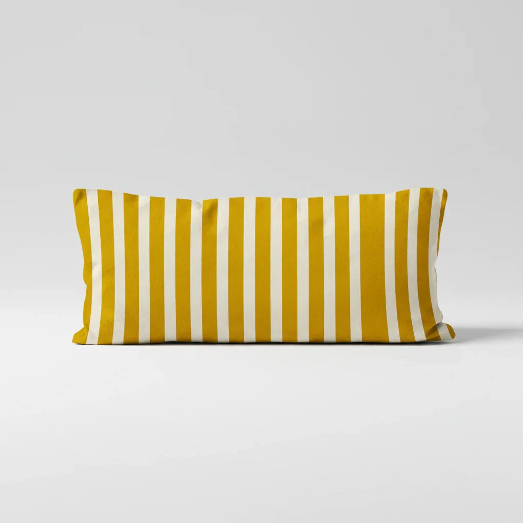 Coussin rayé en coton