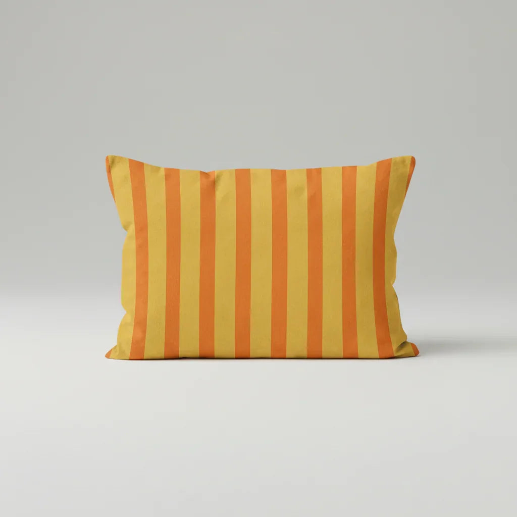 Coussin rayé en coton