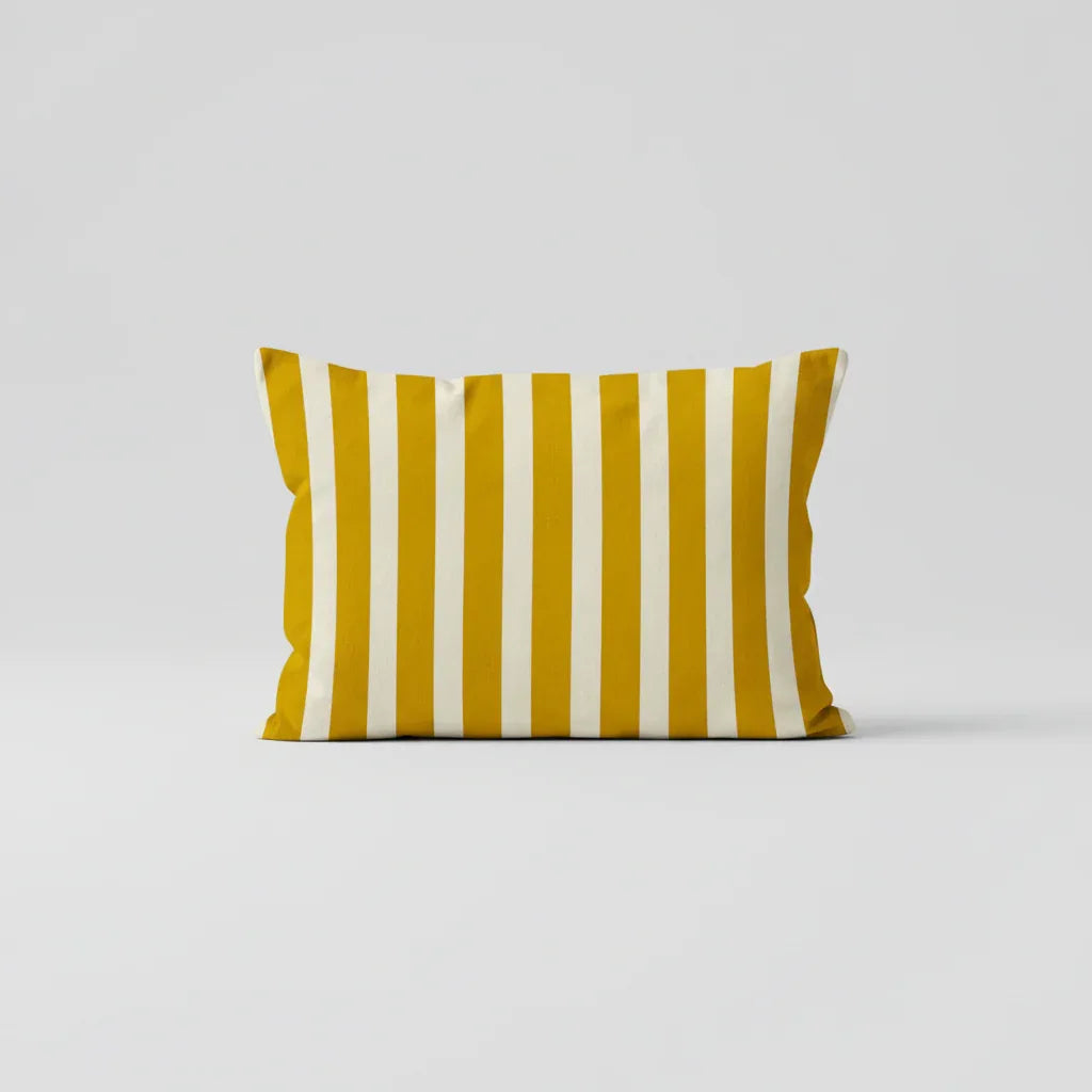 Coussin rayé en coton