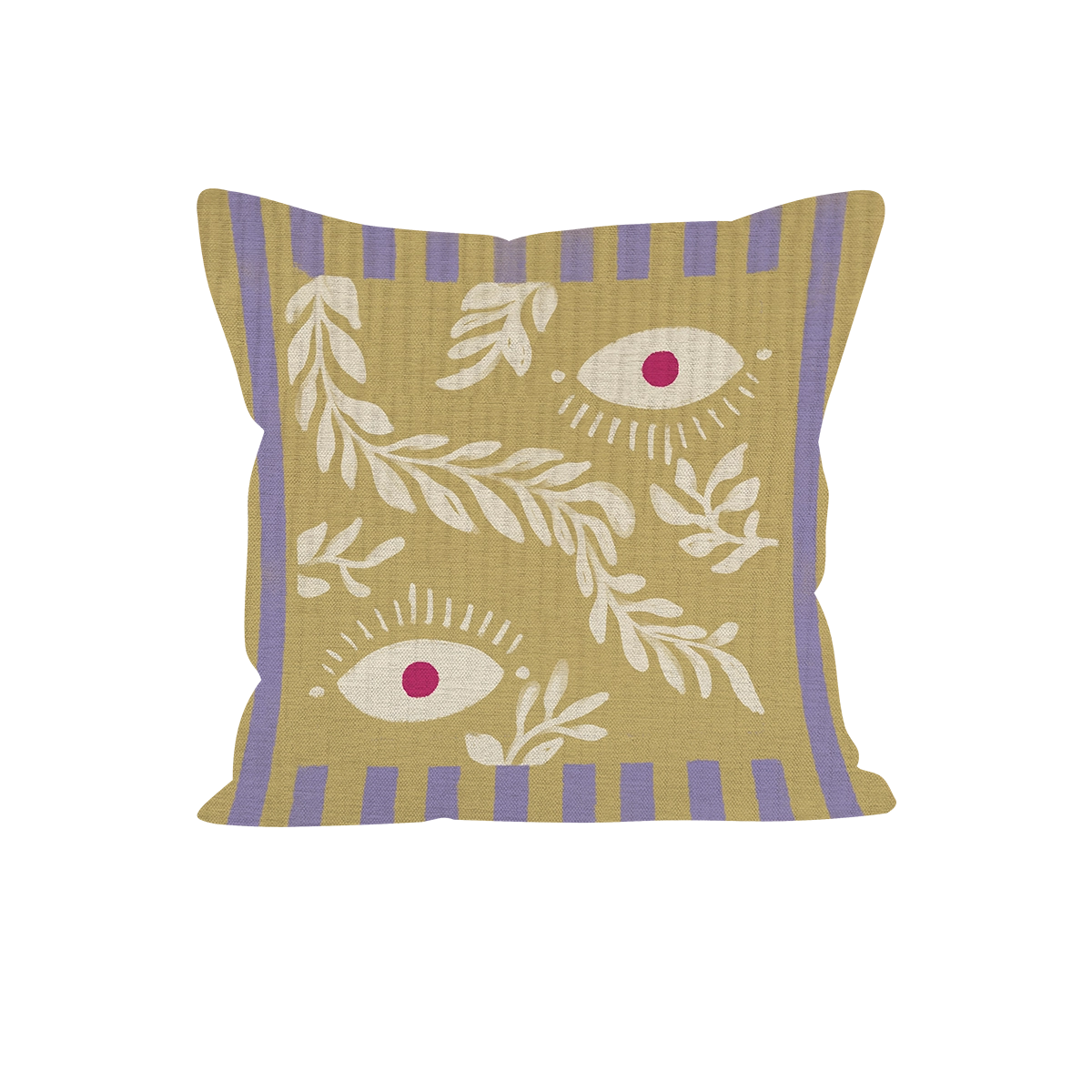 Coussin décoratif œil botanique - 40x40 cm