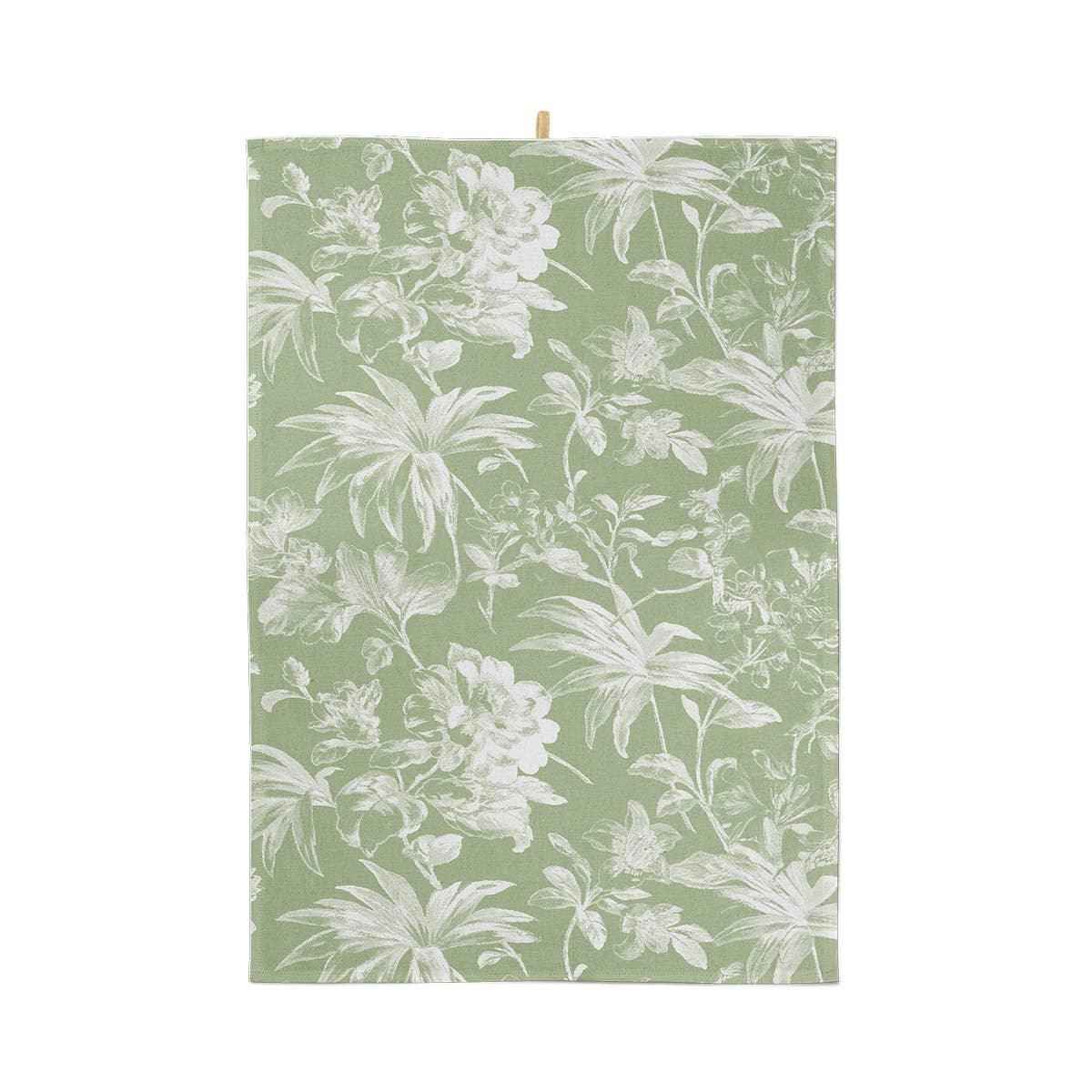 Torchon de cuisine motif floral en coton, vue packshot unique