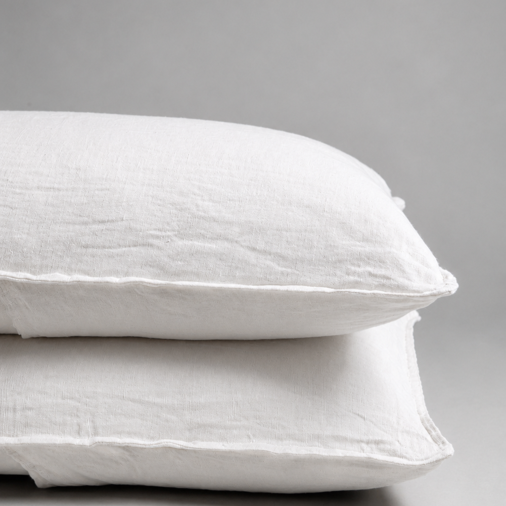 Taie d'oreiller LUX en satin de lin et coton