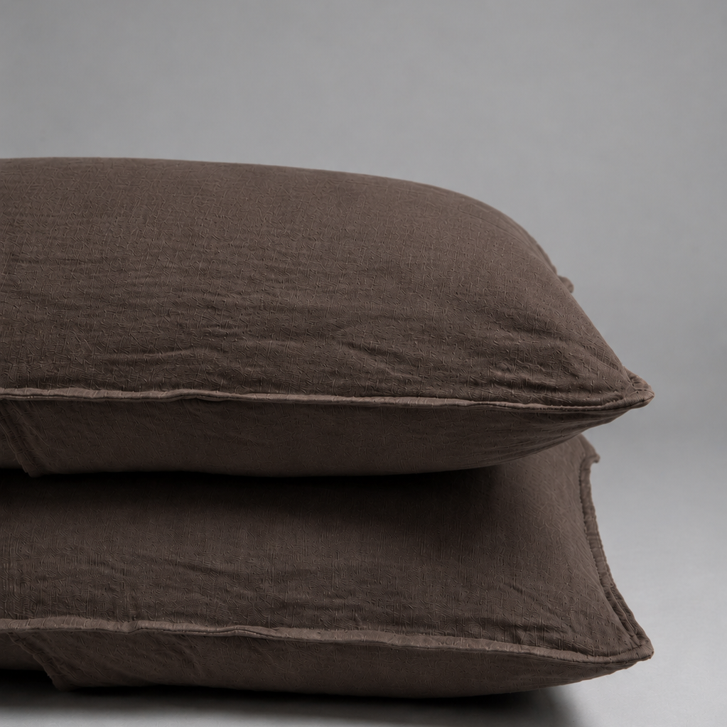 Taie d'oreiller LUX en satin de lin et coton