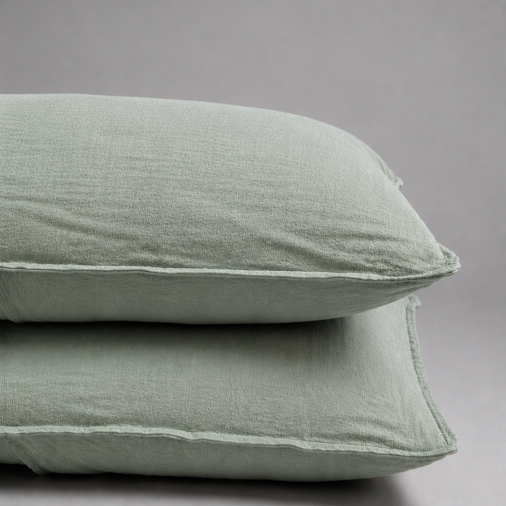 Taie d'oreiller LUX en satin de lin et coton