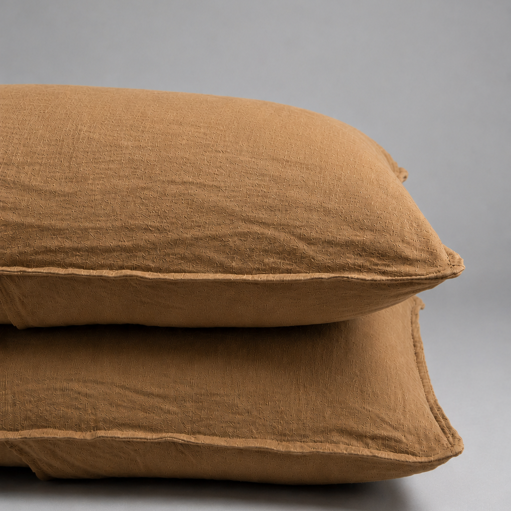 Taie d'oreiller LUX en satin de lin et coton