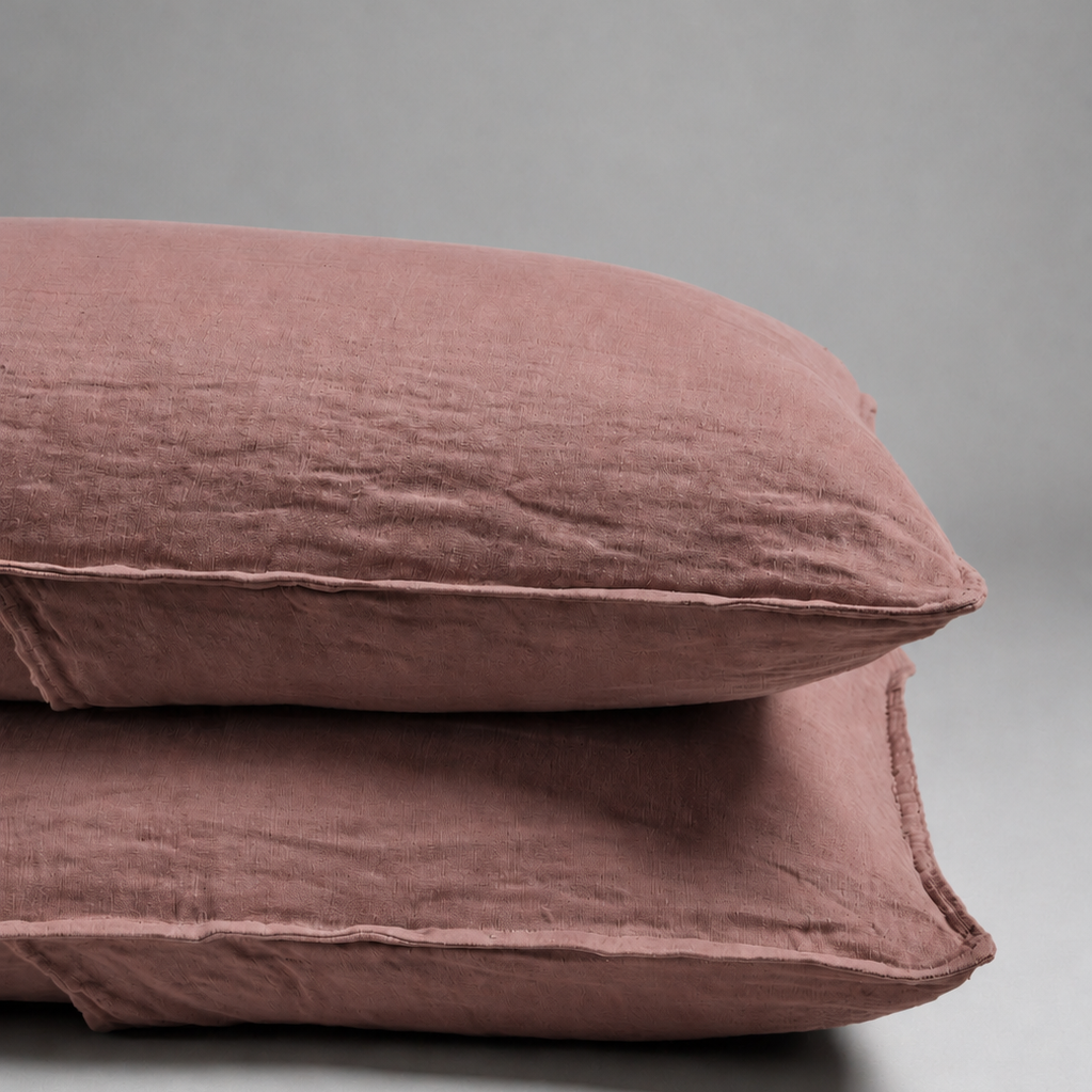 Taie d'oreiller LUX en satin de lin et coton