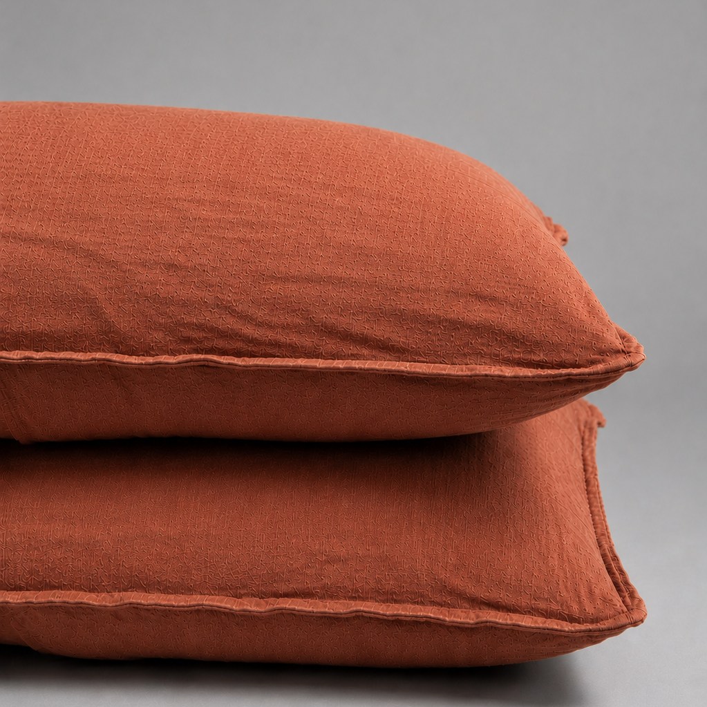 Taie d'oreiller LUX en satin de lin et coton